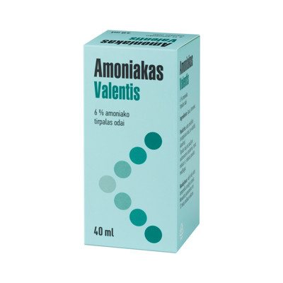 AMONIAKAS VALENTIS, 6% amoniako tirpalas odai, 40 ml