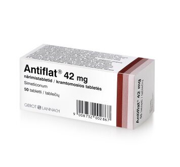 ANTIFLAT 42 mg kramtomosios tabletės N50