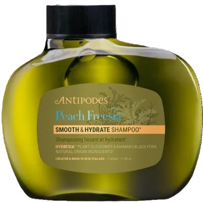 ANTIPODES, Glotninamasis ir drėkinamasis šampūnas PEACH FREESIA, 340 ml