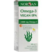 Apelsinų skonio jūros dumblių aliejus NORSAN OMEGA-3 VEGAN EPA, 100 ml