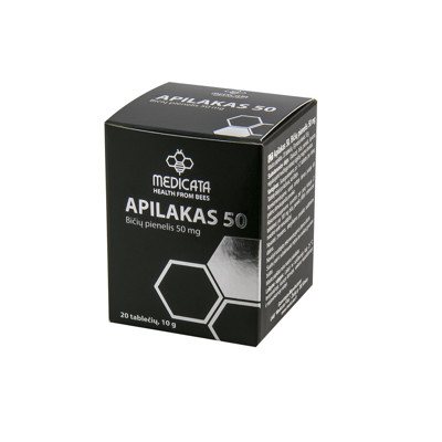 APILAKAS 50, bičių pienelis, 50 mg, 20 tablečių