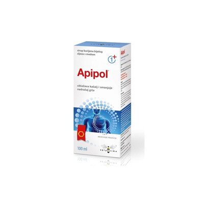 APIPOL svilarožių šaknų sirupas su medumi ir propolio ekstraktu, 100 ml