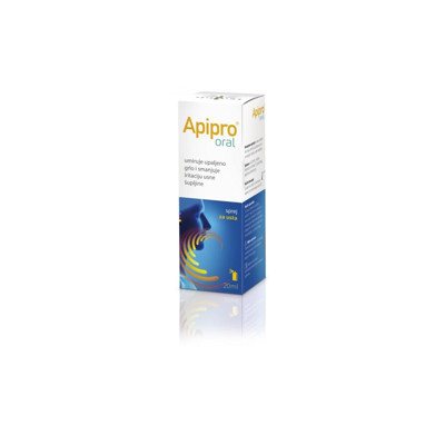 APIPRO oral burnos purškalas su propoliu, 20 ml