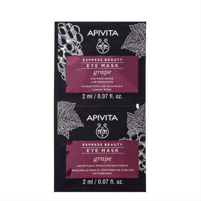 APIVITA EXPRESS BEAUTY, kaukė akių sričiai su vynuogėmis, x 2 vnt., 2 ml
