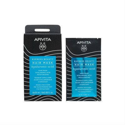 APIVITA EXPRESS BEAUTY, kaukė plaukams su hialuronu, drėkinanti, 20 ml