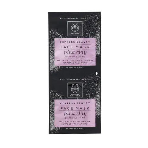 APIVITA EXPRESS BEAUTY veido kaukė su rausvuoju moliu, x N2, 8 ml
