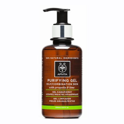 APIVITA gelinis prausiklis riebiai-mišriai odai, 200 ml