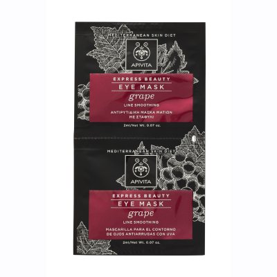 APIVITA kaukė akių sričiai su vynuogėmis EXPRESS BEAUTY, 2 x 2 ml