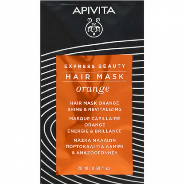 APIVITA kaukė plaukams su apelsinais, gaivinamoji EXPRESS BEAUTY, 20 ml