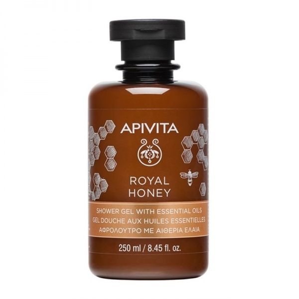 APIVITA kūno prausiklis sausai odai su medumi ROYAL HONEY, 250 ml