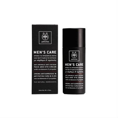 APIVITA MEN'S CARE, veido ir paakių kremas nuo raukšlių, 50 ml