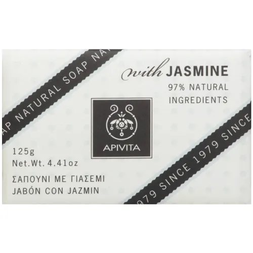 APIVITA muilas su jazminais/levandomis NATURAL, 125 g
