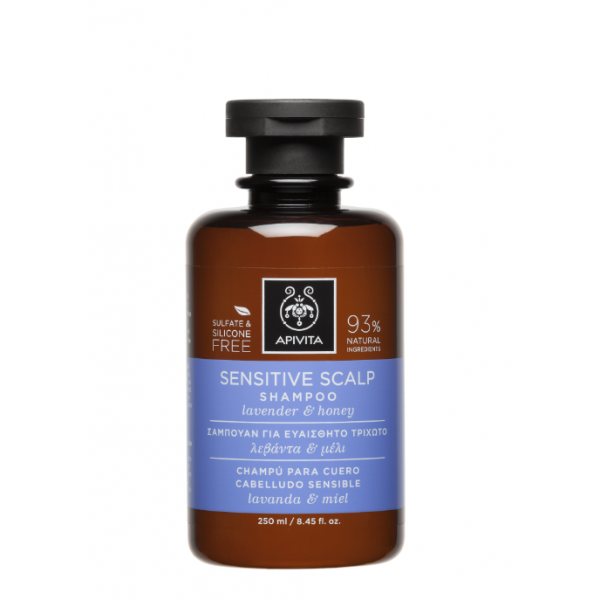 APIVITA šampūnas jautriai galvos odai SENSITIVE SCALP, 250 ml