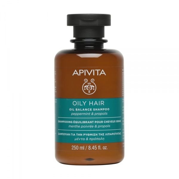 APIVITA šampūnas riebiems plaukams OILY HAIR, 250 ml