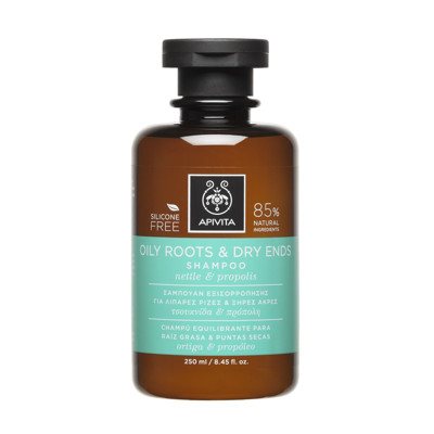 APIVITA šampūnas, riebios šaknys ir sausi galiukai, 250 ml