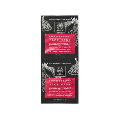 APIVITA veido kaukė su granatais EXPRESS BEAUTY, 2 x 8 ml
