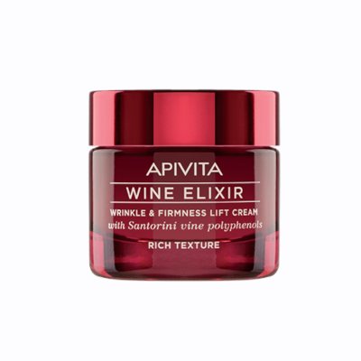 APIVITA veido kremas normaliai-sausai odai WINE ELIXIR RICH, 50 ml