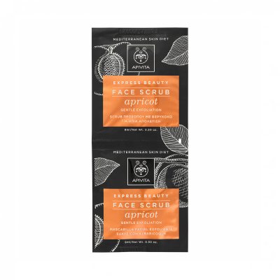 APIVITA veido šveitiklis su abrikosais EXPRESS BEAUTY, 2 x 8 ml
