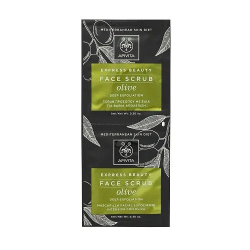 APIVITA veido šveitiklis su alyvuogėmis EXPRESS BEAUTY, x N2, 8 ml