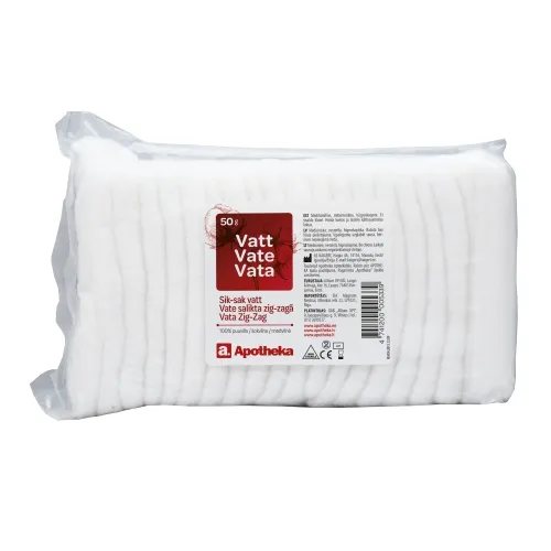 APOTHEKA nesterili medicininė vata ZIG-ZAG, 50 g