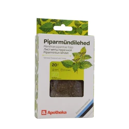 APOTHEKA vaistažolių arbata PIPIRMĖČIŲ LAPAI, 20 g