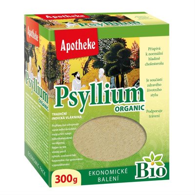 APOTHEKE BIO PSYLLIUM, balkšvųjų gysločių sėklų luobelės, 300 g
