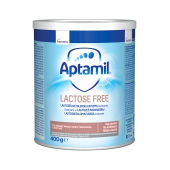 APTAMIL specialios paskirties pieno mišinys LACTOSE FREE, nuo gimimo, 400 g