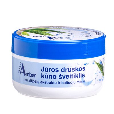 AQUA AMBER ALOE, jūros druskos kūno šveitiklis, 300 g
