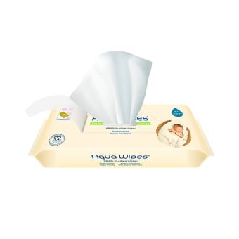 AQUA WIPES drėgnos servetėlės, 64 vnt