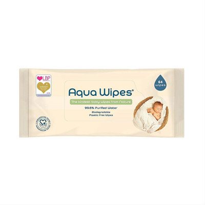 AQUA WIPES, drėgnos servetėlės, AQW64F, 64 vnt