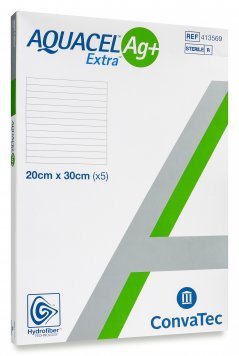 AQUACEL Ag+ Extra (413569) tvarstis N5 (ConvaTec Limited), 20 x 30 cm