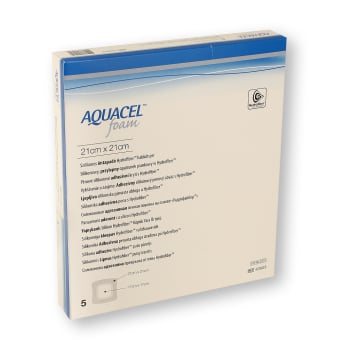 AQUACEL FOAM lipnus tvarstis su silikonu, 5 vnt., 21 x 21 cm