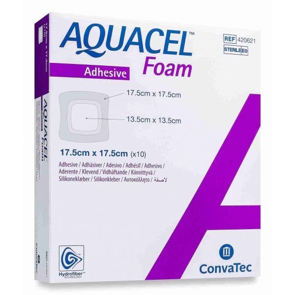 AQUACEL Foam lipnus tvarstis su silikonu x 17,5 cm, N10, 17.5 cm