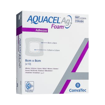 AQUACEL silikoninis tvarstis AG FOAM, 10 vnt., 8 x 8 cm
