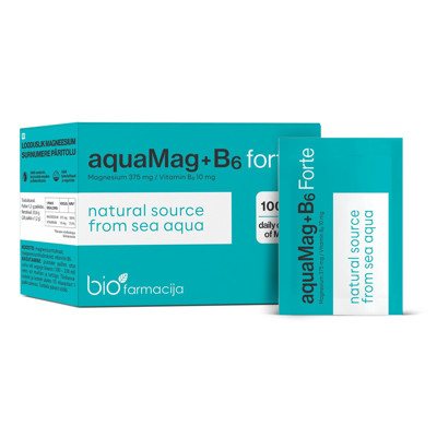 AQUAMAG+B6 FORTE, milteliai, 28 paketėliai