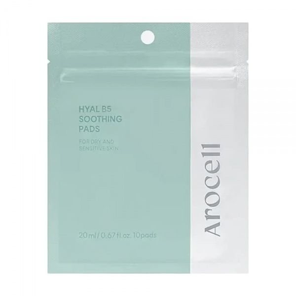 AROCELL drėkinamieji veido padeliai HYAL B5 SOOTHING PADS, 10 vnt