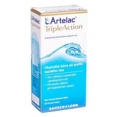 ARTELAC TRIPLEACTION, akių lašai, 10 ml