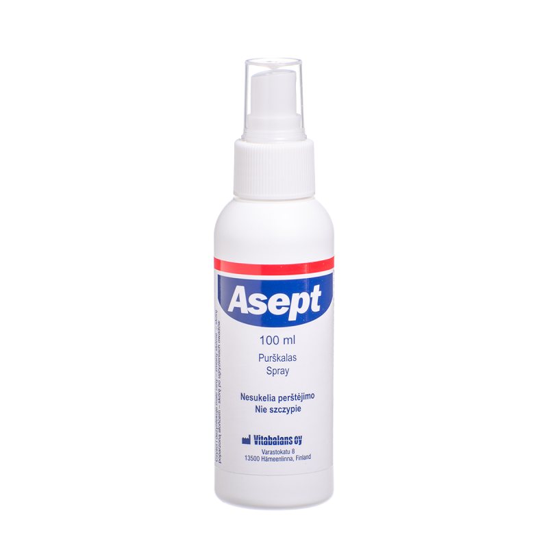 ASEPT DEZINFEKCINIS PURŠKALAS 100, 250 ml