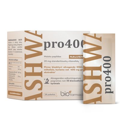 ASHWA PRO 400, 28 paketėliai geriamajam tirpalui