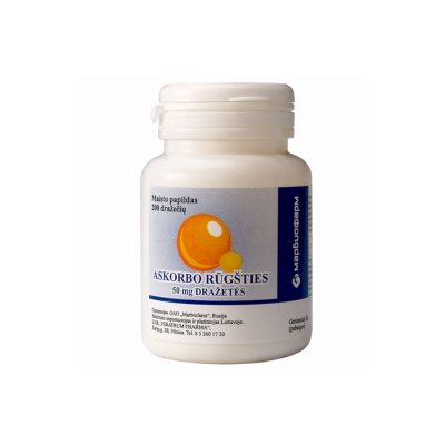 Askorbo rūgšties 50 mg dražetės N200