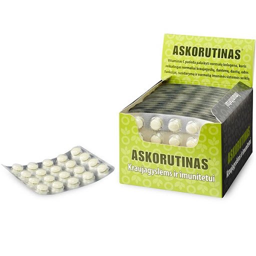 ASKORUTINAS VALENTIS TABLETĖS, N20