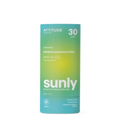 ATTITUDE, Apsauginis pieštukas nuo saulės SPF30, bekvapis, 60 g