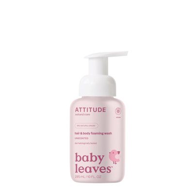 ATTITUDE, Bekvapės plaukų ir kūno prausimosi putos kūdikiams, 295 ml