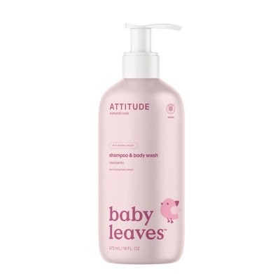 ATTITUDE, Bekvapis šampūnas ir kūno prausiklis kūdikiams, 473 ml