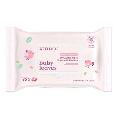 ATTITUDE, Drėgnos servetėlės kūdikiams, 72 vnt