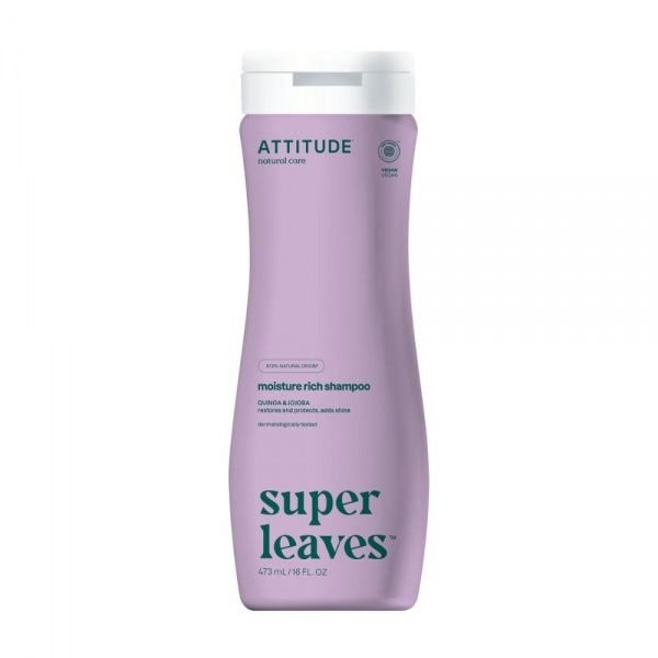 ATTITUDE drėkinamasis plaukų šampūnas SUPER LEAVES MOISTURE RICH, 473 ml