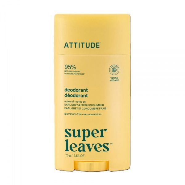 ATTITUDE pieštukinis dezodorantas SUPER LEAVES EARL GREY & FRESH CUCUMBER, 75 g