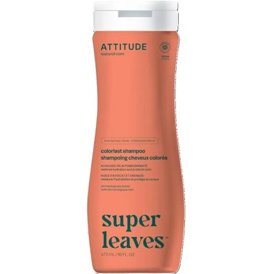 ATTITUDE, Šampūnas dažytiems plaukams su avokadų aliejumi ir granatais, 473 ml