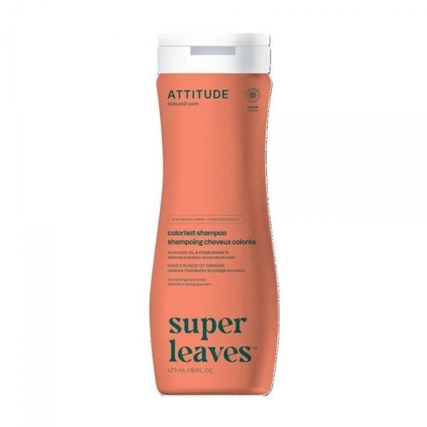 ATTITUDE šampūnas dažytiems plaukams SUPER LEAVES COLORLAST, 473 ml