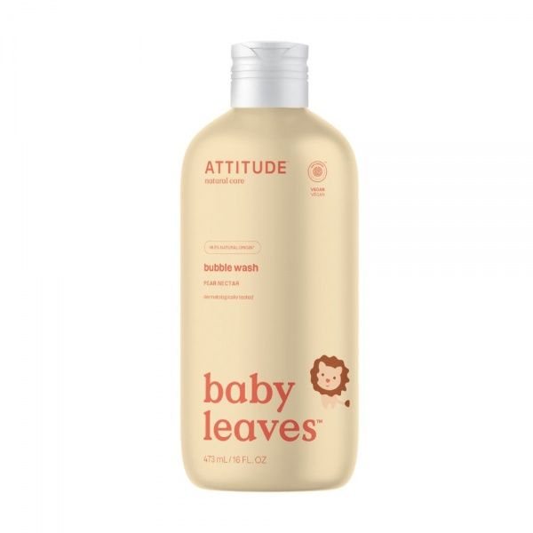 ATTITUDE vonios putos kūdikiams BABY LEAVES, 473 ml